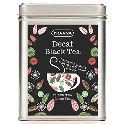 Image of PRAANA TEA Decaffeinated Black Tea, Gift Tin, 100 g