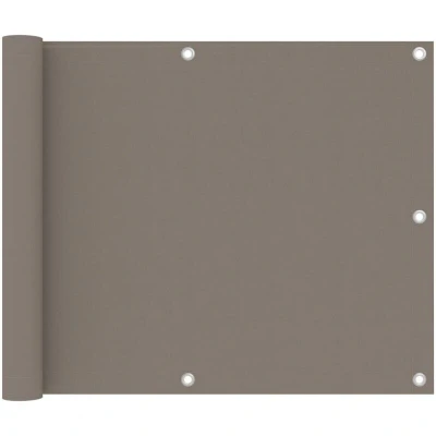 Image of vidaXL Balcony Screen Taupe 75x600 cm Oxford Fabric