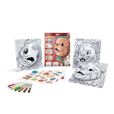 Image of CRAYOLA POPS 04 2804 3D Activity Set for Colouring and Creating Drawings, Creative Gift Children, Puppies from 6 Years