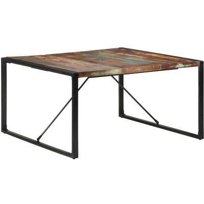 Image of vidaXL Dining Table 140x140x75 cm Solid Reclaimed Wood