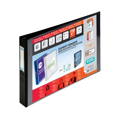 Image of Oxford Black n&#039; Red A4 Journal Ruled with Numbered Pages, and