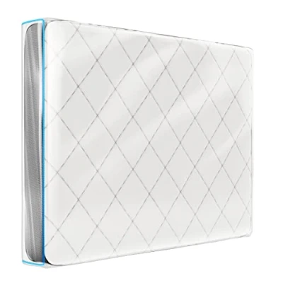 Image of Dreamzie Reusable Double Mattress Cover for Moving 135x190 cm (30 Thick) / 53&quot;x 75&quot; Bags and Protection 2 in 1 Plastic Protector Storage Bag