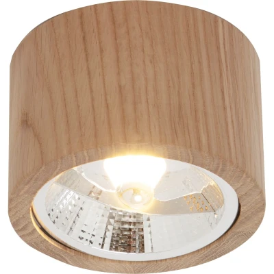 Image of Oak Surface Mounted Downlight, Wood, 1x GU10/ES111