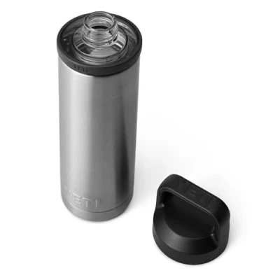 Image of YETI Rambler Bottle Chug, Vaccum Insulated Stainless Steel with Chug Cap, Steel, 18 oz (532 ml)