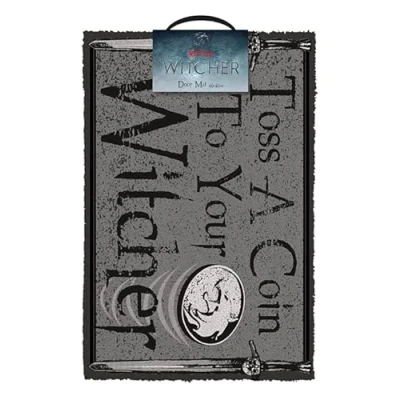 Image of Cup of Tees Witcher (Toss A Coin Doormat), Multicolor