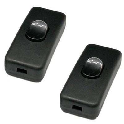 Image of 2 Pcs Torpedo Switch Black Inline Light for Small Appliance or Lamp