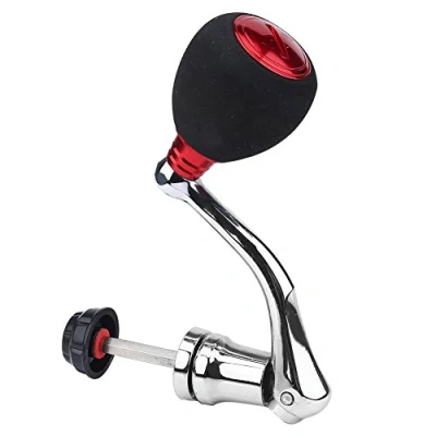Image of Reel Power Handle, Metal Replacement Handle knob grips Baitcasting Fishing (Red Large for 4000 &amp; 5000 6000)