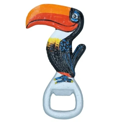 Image of Toucan Bottle Opener Cast Iron Gift Garage Door Shed Man Cave Kitchen Bar