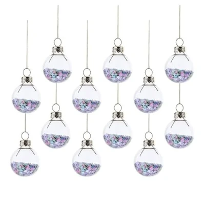 Image of Sass &amp; Belle Pastel Stars Mini Baubles Set of 12