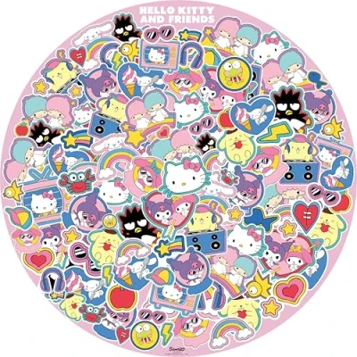Image of Ravensburger 12001391 Hello Kitty Gifts Circular Shaped 500 Piece Jigsaw Puzzle for Women, Girls, Adults and Kids Age 10 Years Up, Multicolour, One Size