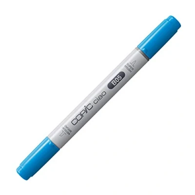 Image of COPIC Ciao Coloured Marker Pen (B 05) Process Blue, For Art &amp; Crafts, Colouring, Graphics, Highlighter, Design, Anime, Professional Beginners, Supplies Colouring Books