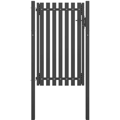 Image of vidaXL Garden Fence Gate Steel 1x2 m Anthracite