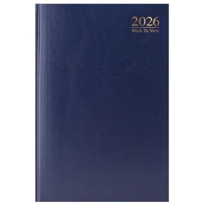 Image of 2025 Diary A4 Week to View Navy Blue