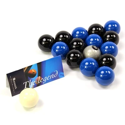 Image of Aramith EXCLUSIVE Premier SILVER 8 BALL Edition BLACK &amp; BLUE Pool Balls