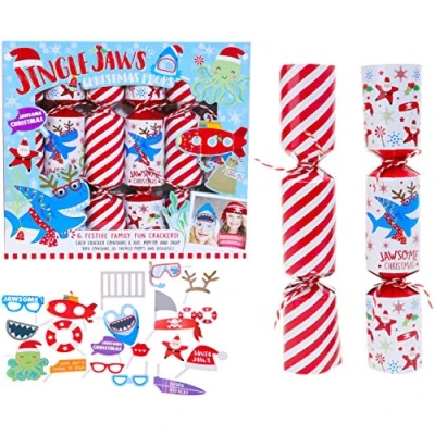 Image of Toyland® Pack Of 6 Children&#039;s Under The Sea Theme Christmas Crackers Party Games