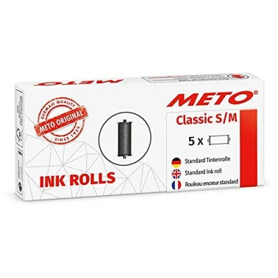 Image of Meto ink rolls for the price gun Classic S&amp;M/ProLine S&amp;M, 5 rolls, black (for 26x12 mm &amp; 26x16 labels)