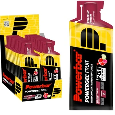 Image of Power Barr PowerGel Fruit Mango Passionfruit 24x41g High Carb Energy Gel + C2MAX 50mg Caffeine