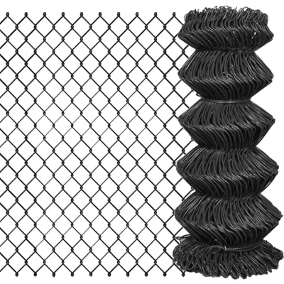 Image of vidaXL Chain Link Fence Steel 15x0.8 m Grey
