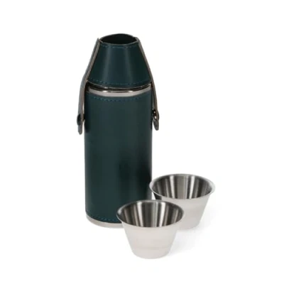 Image of Hunter Hip Flask with 2 Cups 220ml Spirit of Adventure