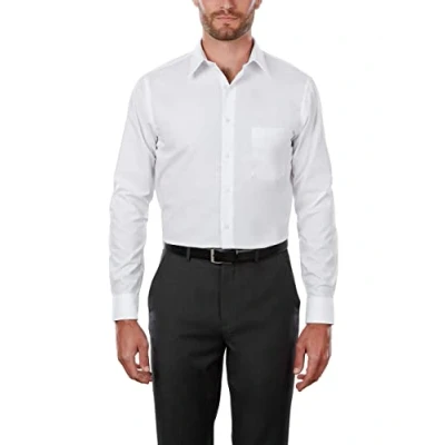 Image of Van Heusen Men&#039;s Tall Fit Dress Shirts Poplin, White, 18.5&quot; Neck 35&quot; 36&quot; Sleeve
