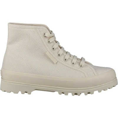 Image of Superga 2341 Alpina Cotton WoMens Beige Boots Size UK 5.5