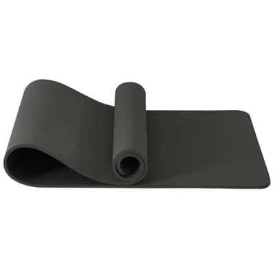 Image of Good Nite Yoga Mat Exercise Mats Workout Pilates Fitness for Women Men Non Slip Thick 10mm High Density Gymnastics with Carry Strap Tpe 183 x 61 1cm (Black)
