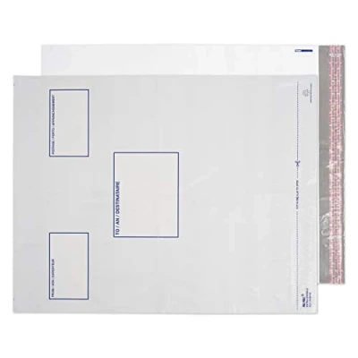 Image of Blake Purely Packaging 525 x 450 mm Polythene Peel &amp; Seal Envelopes (PE94/W/100) White Pack of 100