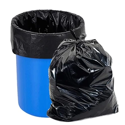 Image of O2frepak 125Liter Tear Resistant Trash Bags,Heavy Duty,Tastless and 80x100cm Black Garbage Bags (30 Count Bulk)