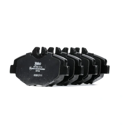 Image of 0034206520, 0034209920, 0044208720, 34206520, 34209920 Brake pad set VALEO 301638 FIRST Front Axle incl. wear warning contact with anti squeak plate