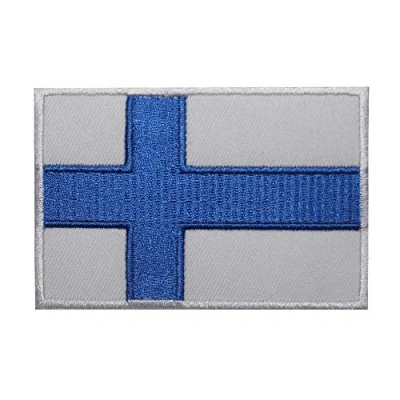 Image of Finland National Country Flag Patch Iron On Sew Embroidery Badge