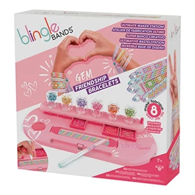 Image of Blingle Bands DIY Gem Friendship Bracelet, 8 Band Deluxe Studio Arts &amp; Craft Activity for Ages 7 and Up