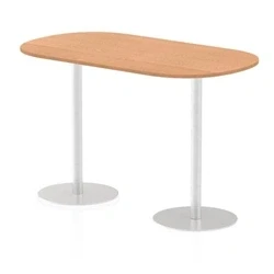 Image of Italia 1800mm Poseur Boardroom Table Oak Top 1145mm High Leg