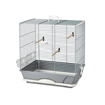 Image of Primo 40 Small Bird Cage Silver/Grey 46 x 32 48 cm