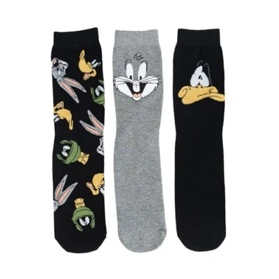 Image of United Labels Looney Tunes Socks for Men Bugs Bunny, Duffy Duck, Taz &amp; Co. Men&#039;s Trainer Stockings 40 45 (Pack of 5), multicoloured,