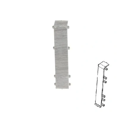 Image of VP Plastic Skirting Board High Line 2.5m PVC Joint Trim/Link Light Grey Oak 78