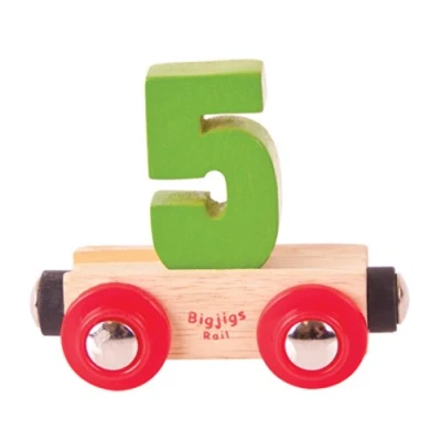 Image of Bigjigs Rail Name Number 5 (Green)