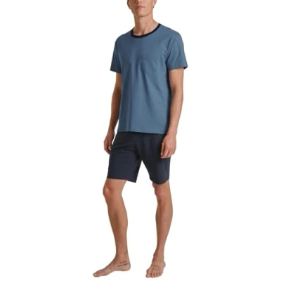 Image of CALIDA Men&#039;s Relax Essentials Pajama Set, Coronet Blue, 52