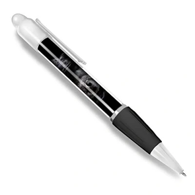 Image of Destination Vinyl ltd Beautiful and comfortable White Ballpoint Pen(Black Ink) Black Spaniel Dog Cocker Springer #44334