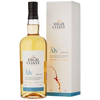 Image of High Coast Distillery, Alv Swedish Whisky, 70 cl, 46% Alcohol Content by Volume, Whiskey Deal of the Day, Single Malt With Flavours Vanilla, Serve Neat, On Rocks or a Dash Water