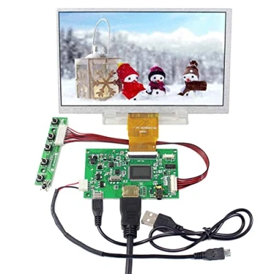 Image of VSDISPLAY 7 inch 1024x600 HD mini IPS LCD Screen 50 pin and HDMI Controller Board,USB/Micro USB Power Cables included
