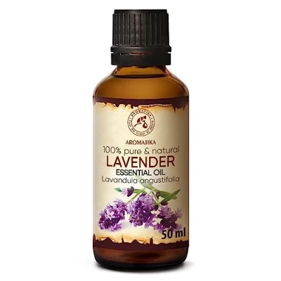 Image of Lavender Essential Oil 50ml Lavandula Angustifolia Bulgaria 100% Pure &amp; Natural for Good Mood Sleep Calming Best Aromatherapy Aroma Diffuser Lamps