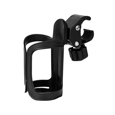 Image of AOBETAK Bike Bottle Holder, Black Bicycle Cup Holder 360 Degrees Rotation Cycling Water Cages; fit Bicycles, Mountain Bikes, Prams and Wheelchair