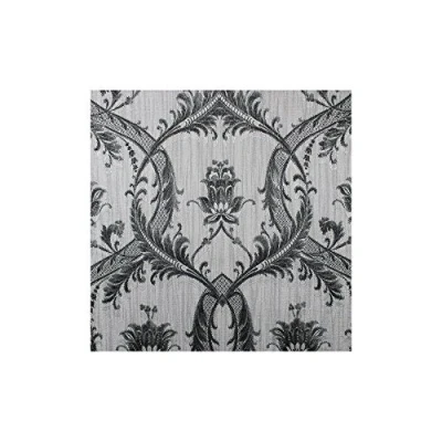 Image of BHF M95565 Milano 4 Damask Wallpaper Silver (2 Piece)