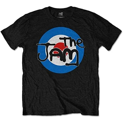 Image of Rockoff Trade Men&#039;s the Jam Spray Target Logo T Shirt, Black (Black Black), X Large