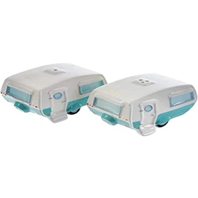 Image of Puckator Home is Where You Park It Caravan Ceramic Salt &amp; Pepper Set