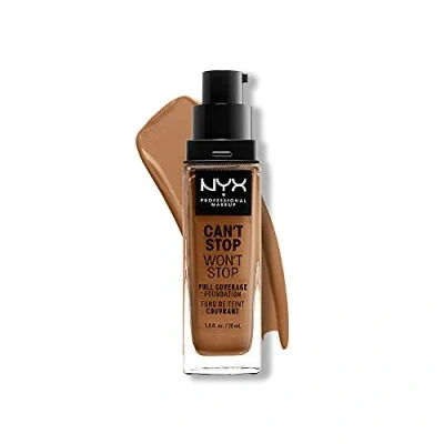 Image of NYX Professional Makeup Can&#039;t Stop Won&#039;t Full Coverage Foundation, Long Lasting, Waterproof, Vegan Formula, Matte Finish, Shade: Honey