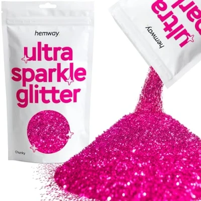 Image of Glitter Dark Rose Pink Ultra Sparkle Sequins Nail Face Festival Christmas Halloween Makeup Chunky 100g / 3.5oz