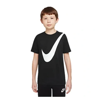 Image of NIKE Unisex Kids Swoosh Ho22 T Shirt, Black, 13 Years EU