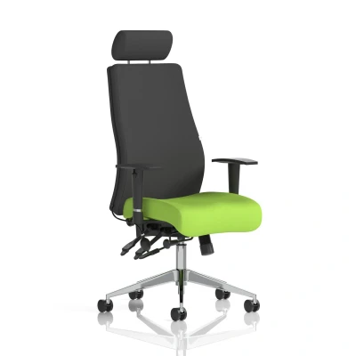 Image of Onyx Bespoke Colour Seat with Headrest Myrrh Green
