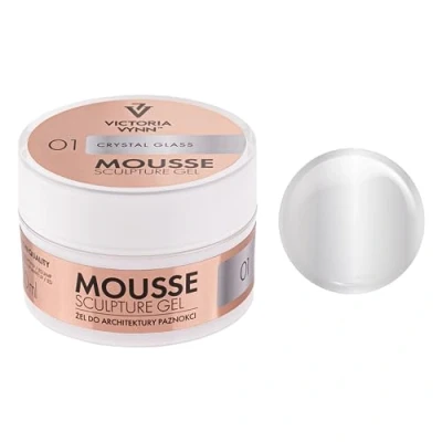 Image of Victoria Vynn MOUSSE SCULPTURE Gel 50ml NEW Thixotropic CRYSTAL GLASS 01